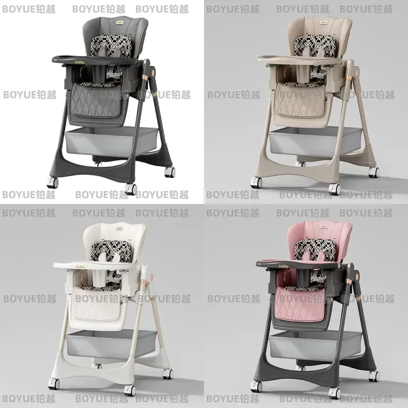 Multifunctional Baby High Chair Portable Infant Dining Seat Adjustable Feeding Table for Toddlers Reclining Booster Stool