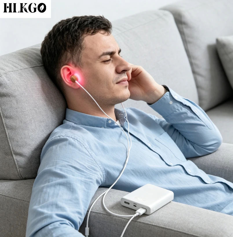 Tinnitus Otitis Media Red Light Therapy Irradiator 650nm Laser Earplugs USB Type-C Interface Improve Sleep LLLT Physiotherapy