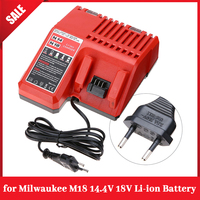 New Replacement Li-ion Battery Charger Multi Voltage Charger for Milwaukee M18 14.4V-18V 48-11-1850 48-11-1840 48-11-1815
