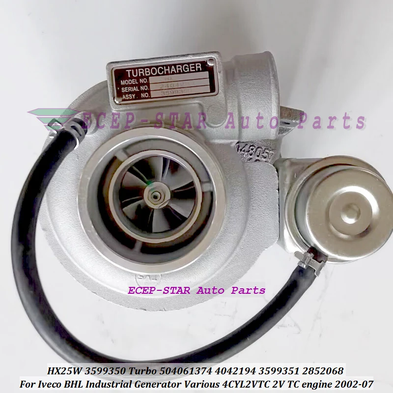 HX25W 3599350 Turbo 504061374 4042194 3599351 2852068 For Iveco BHL Industrial Generator Various 4CYL2VTC 2V TC engine 2002-07