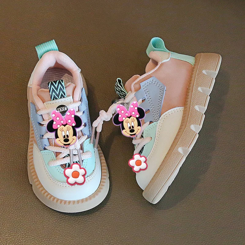 Scarpe casual per ragazze Topolino Primavera e autunno Nuovo ragazzo Mandarin Duck Disney Minnie Scarpe da ginnastica antiscivolo per ragazze per bambini