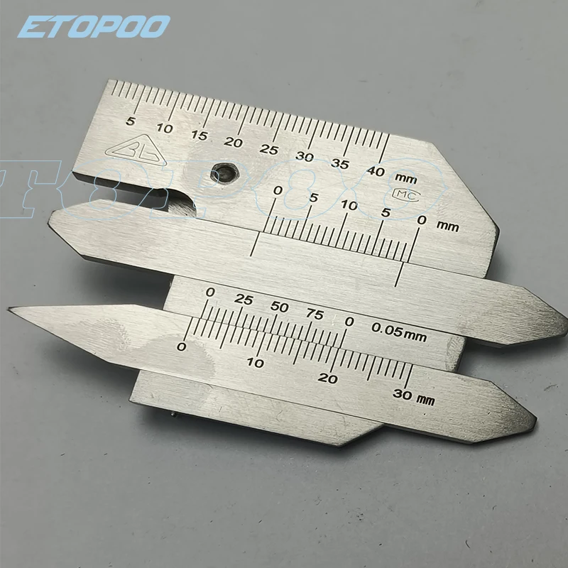 High quality stainless steel 0-40mm weld seam gauge HK45 weld guage weld inspect ruler weld measure caliper