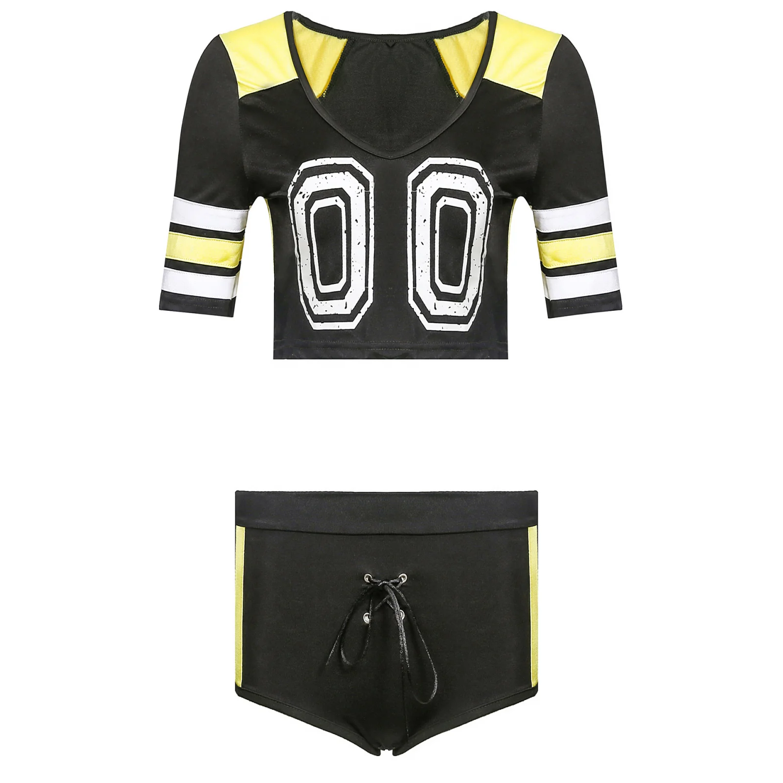 Uniforme de pom-pom girl pour bébé fille, costume de football, haut court sexy, tenue athlétique, cosplay, robe de soirée de paupières, carnaval imbibé