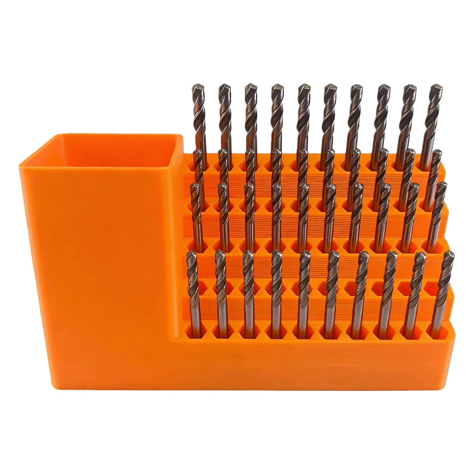 

Органайзер для сверл на 50 слотов, держатель для бит 1/4 дюйма, легкий пластиковый ящик для инструментов для гаража и мастерской