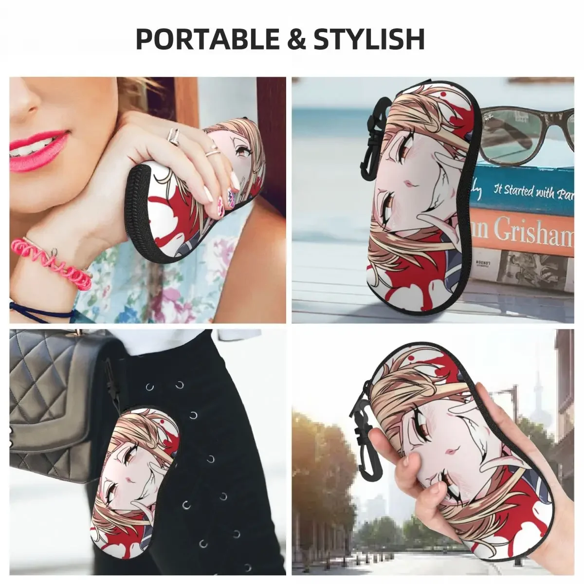 Himiko Toga Boku No My Hero Academia (8) Custodia protettiva per occhiali da sole Scatola protettiva per donna Uomo Custodia morbida per occhiali