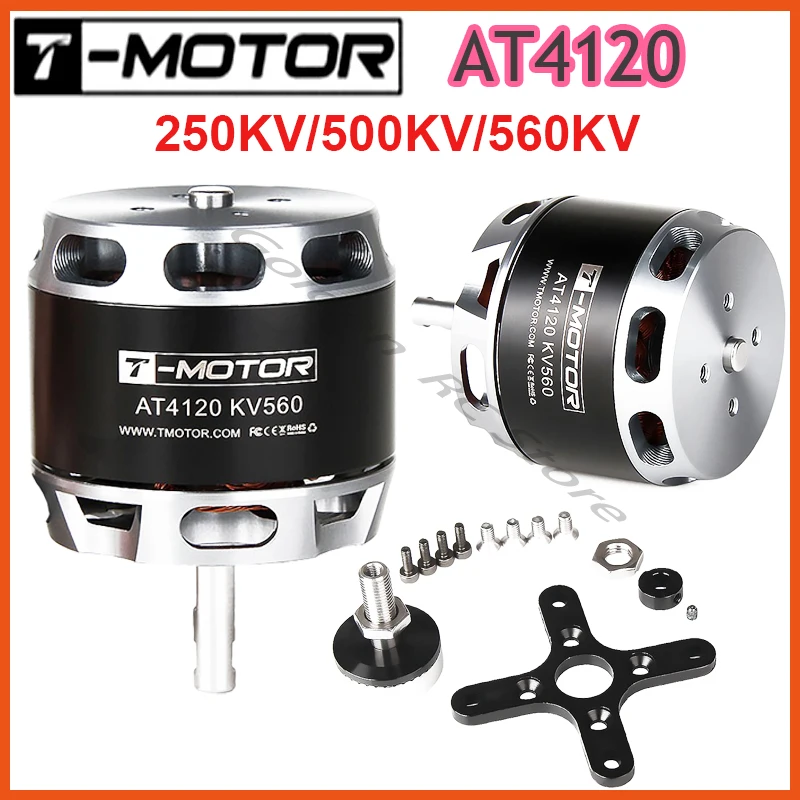 T-Motor AT4120 250KV/500KV/560KV 3-6S 3D Fixed Wing Airplane Long Shaft Brushless Motor For RC Drone