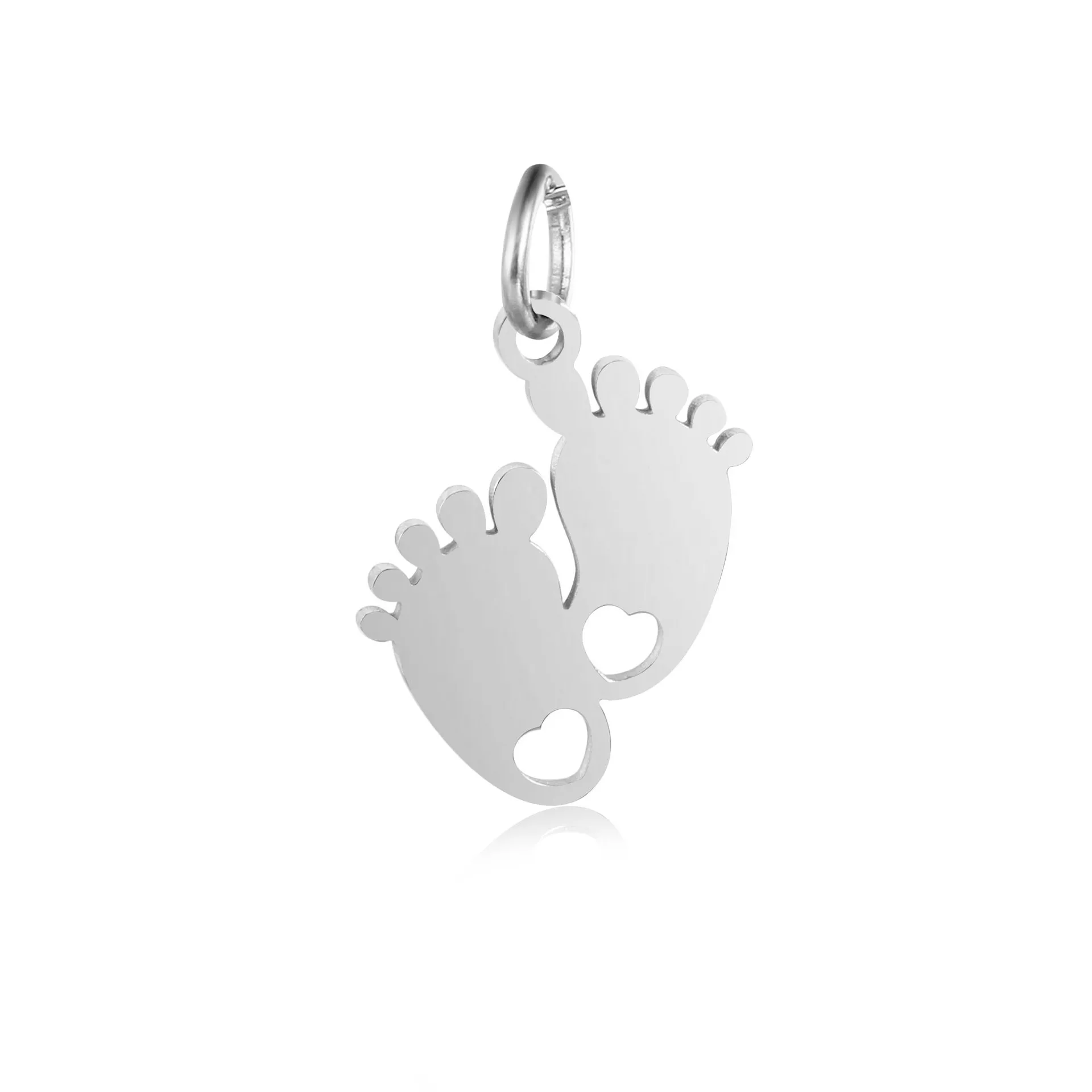 Stainless steel mirror polished fat foot pendant diy furnace vacuum gold-plated titanium steel trinket accessories