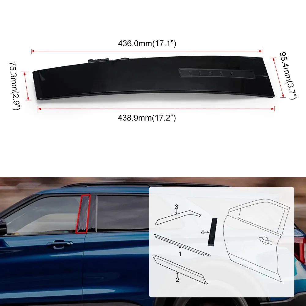 Left Driver Side Door Entry Keypad Pillar Molding Trim DB5Z7820555AC BB5Z7820555AA DB5Z7820555AB For Ford Explorer 2011-2019