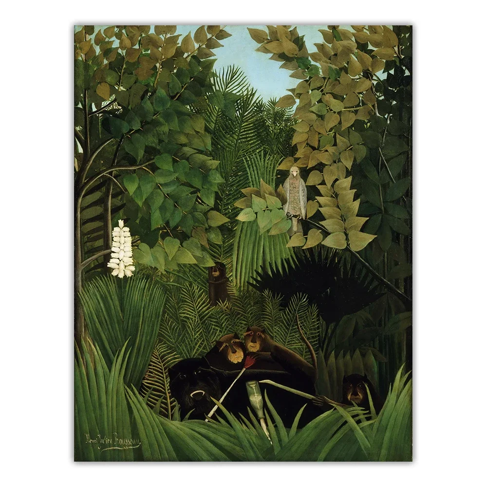 سيتون هنري روسو 《The Merry Jesters》 لوحة زيتية قماشية عمل فني ملصق صورة جدار خلفية ديكور ديكور المنزل