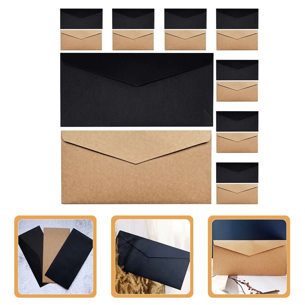 40 Pcs Triangle Envelope Banquet Envelopes Card Kraft Paper Simple Design Small Compact Wedding Corporate Event