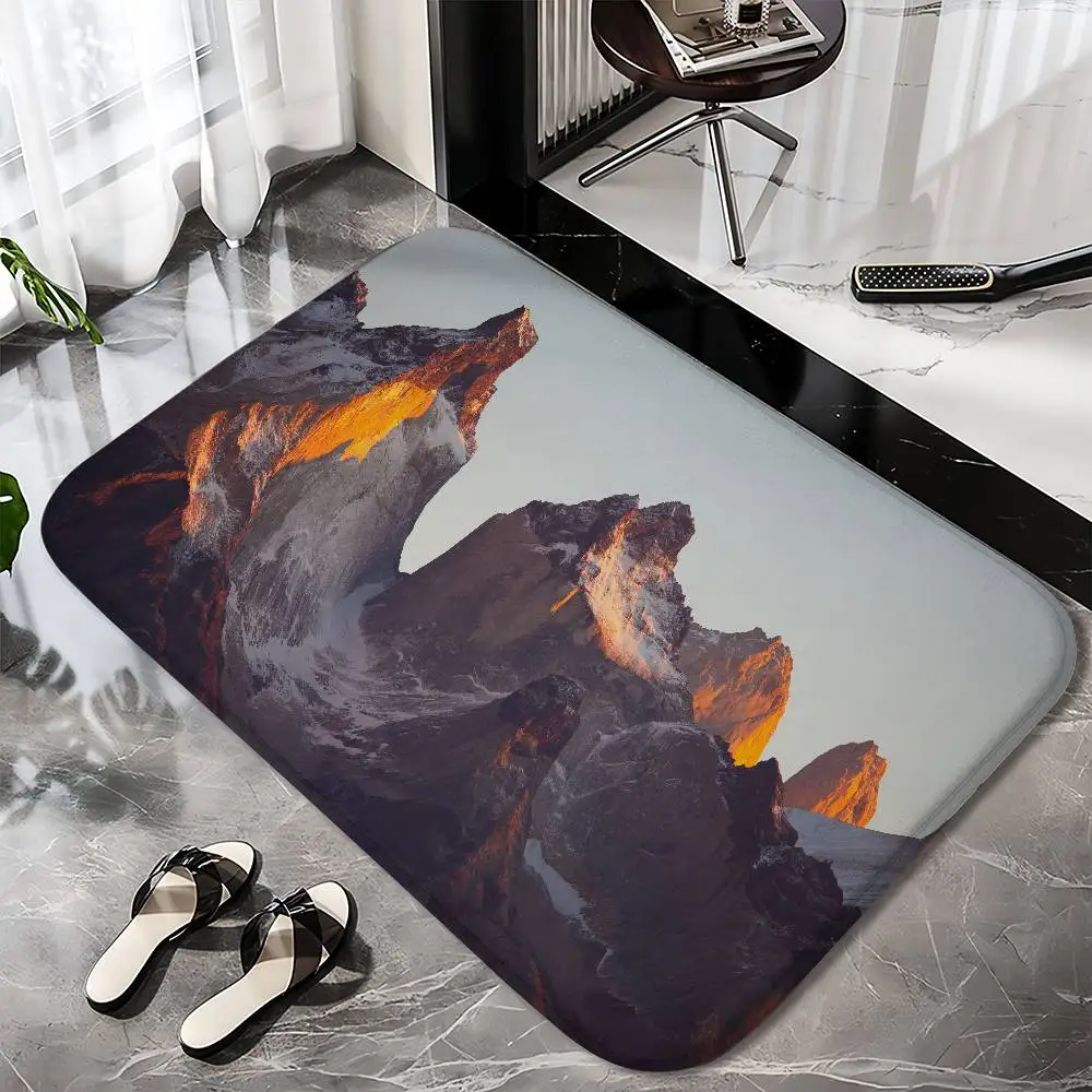 

The Golden Mountain Floor Mat Printed Large Carpets Room And Bedroom Carpets Bathroom Anti Slip Door MATS Small Carpets