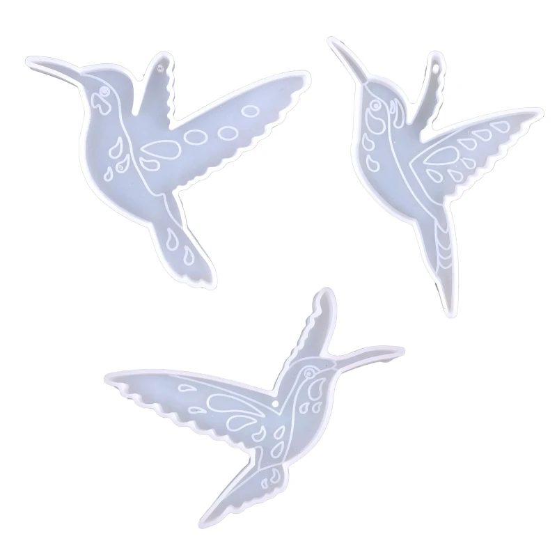 

Shiny Glossy Silicone Resin Molds Hummingbird Keychain Mold DIY Ornaments Pendant Jewelry Epoxy Resin Crafting Molds