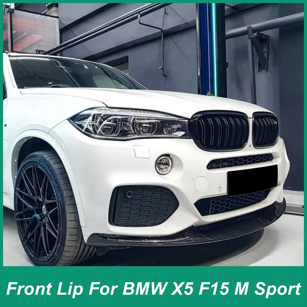

Для BMW X5 F15 2014-2018 M Sport MP бампер передняя губа передняя лопата внешняя модификация ABS автомобильные аксессуары черный карбон