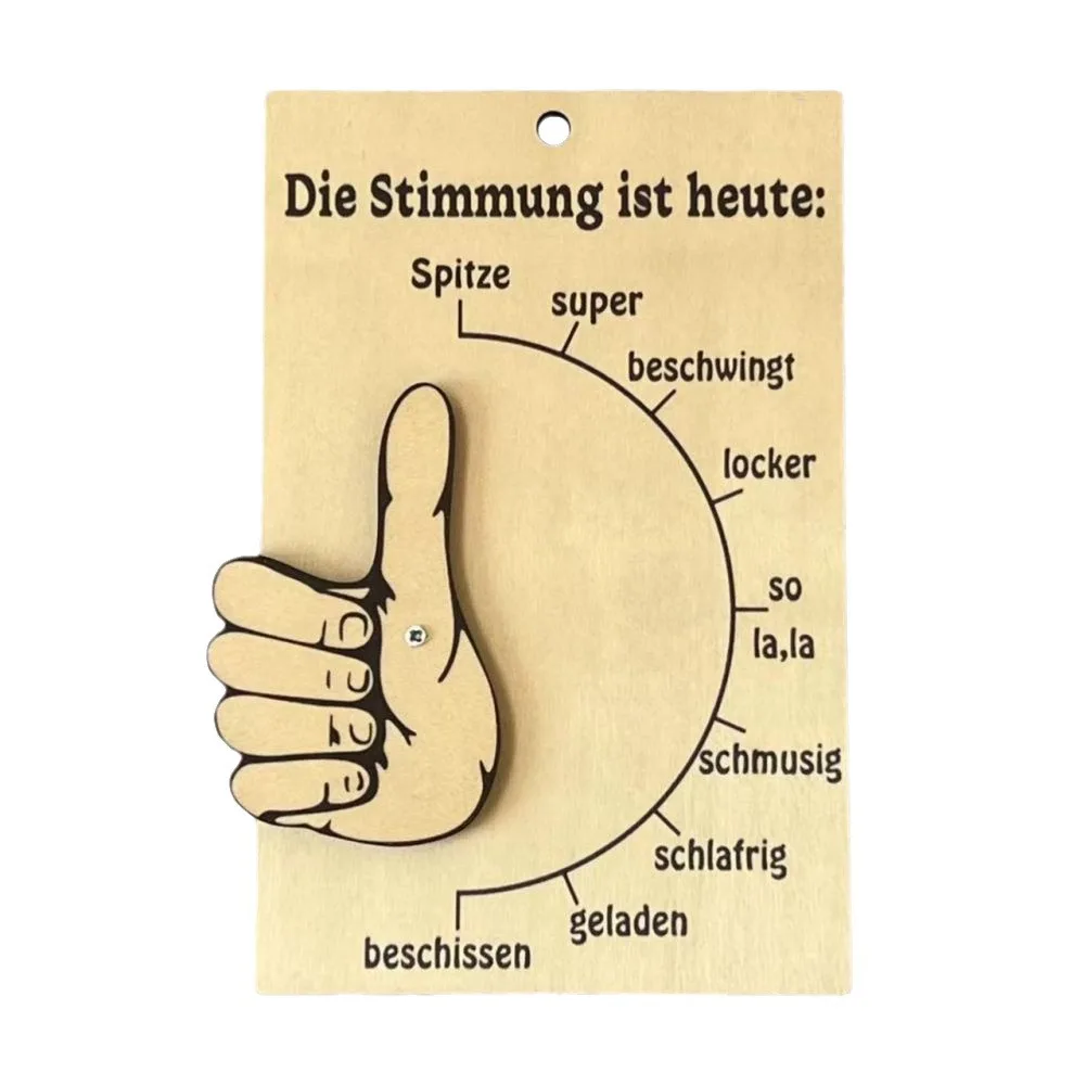 

Mood Barometers Wooden Pendant Today's Mood Creative Gifts Home Decoration Hanging Ornament Wall Decor for Holiday Party Office