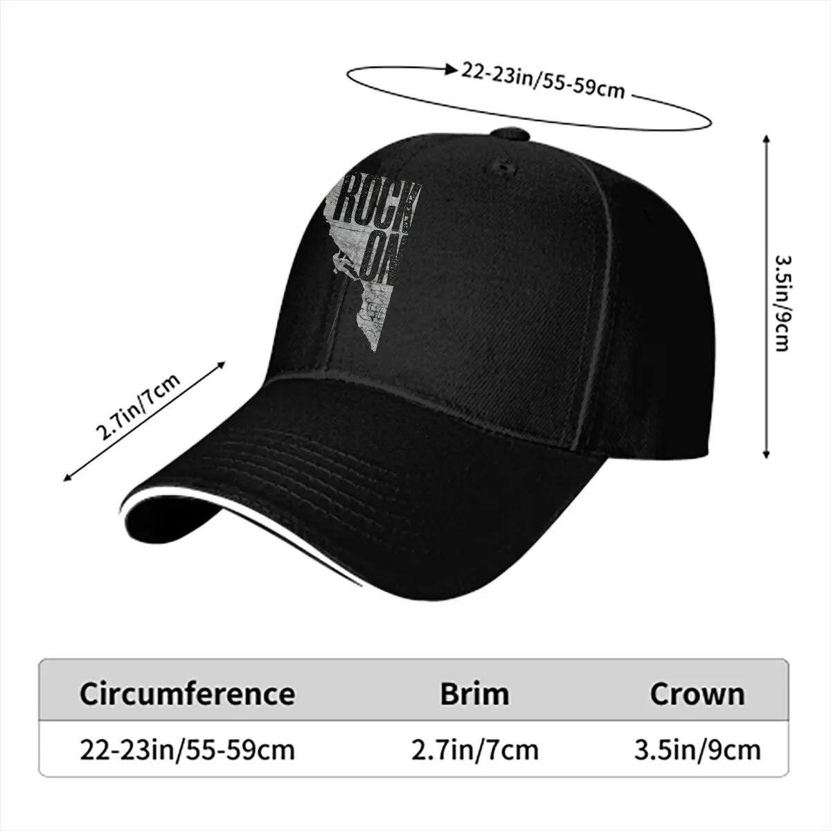 Rock On Bouldering Mountaineering Outdoors Baseball Cap Men Hats Women Visor Protection Snapback Mountain Climber Caps