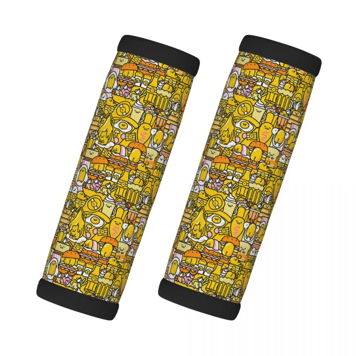 

Custom Anime Gudetama Cartoon 2 Pcs Luggage Handle Wrap Soft Grip Handle Cover Comfortable Neoprene Suitcase Identifier Travel