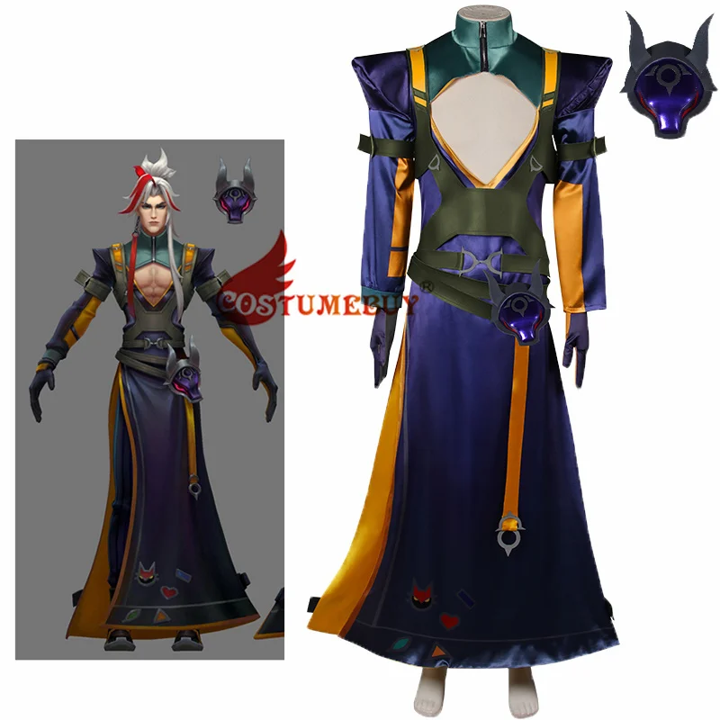 

Game LOL Heartsteel Yone Cosplay Costume Uniform The Unforgotten Yone Costume Adult Men Roleplay Halloween Carnival Suit