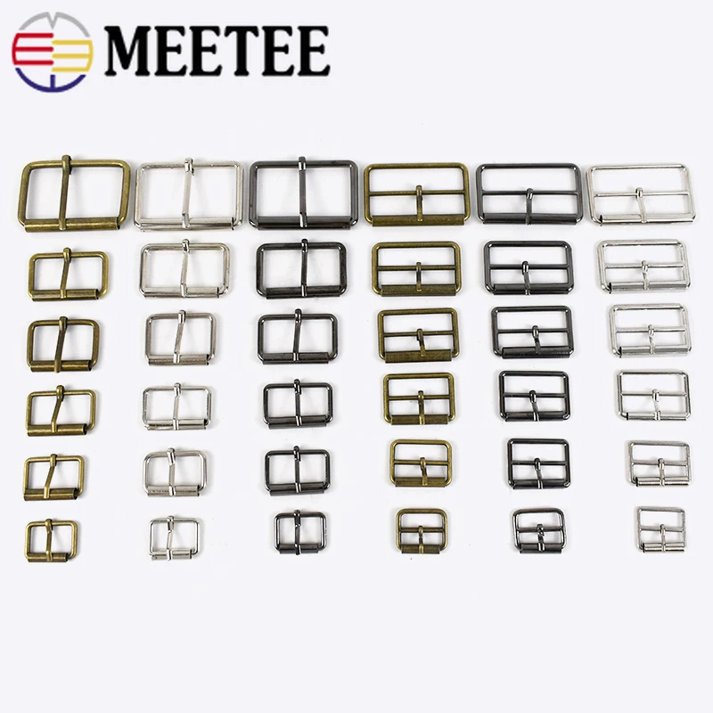 5Pcs 20-50mm Metal Buckles For Belt Bags Strap Pin Buckle Clothes Adjuster Tri-Glide Roller Clasps DIY Hardware Accessories