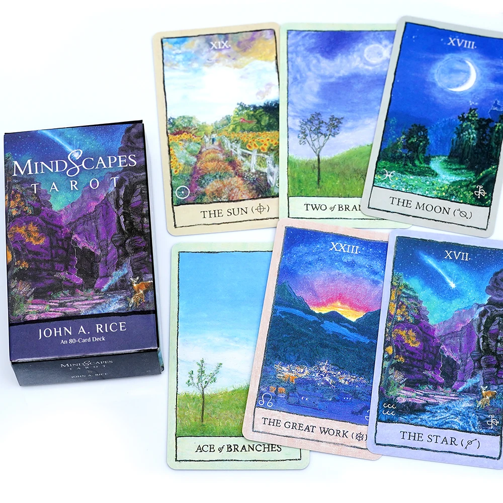 Mindscapes Tarot An 80 Card Deck by John A Rice A Vivid Reimagining of Tarot through Lush Oil Pastel Landscapes for Divination a