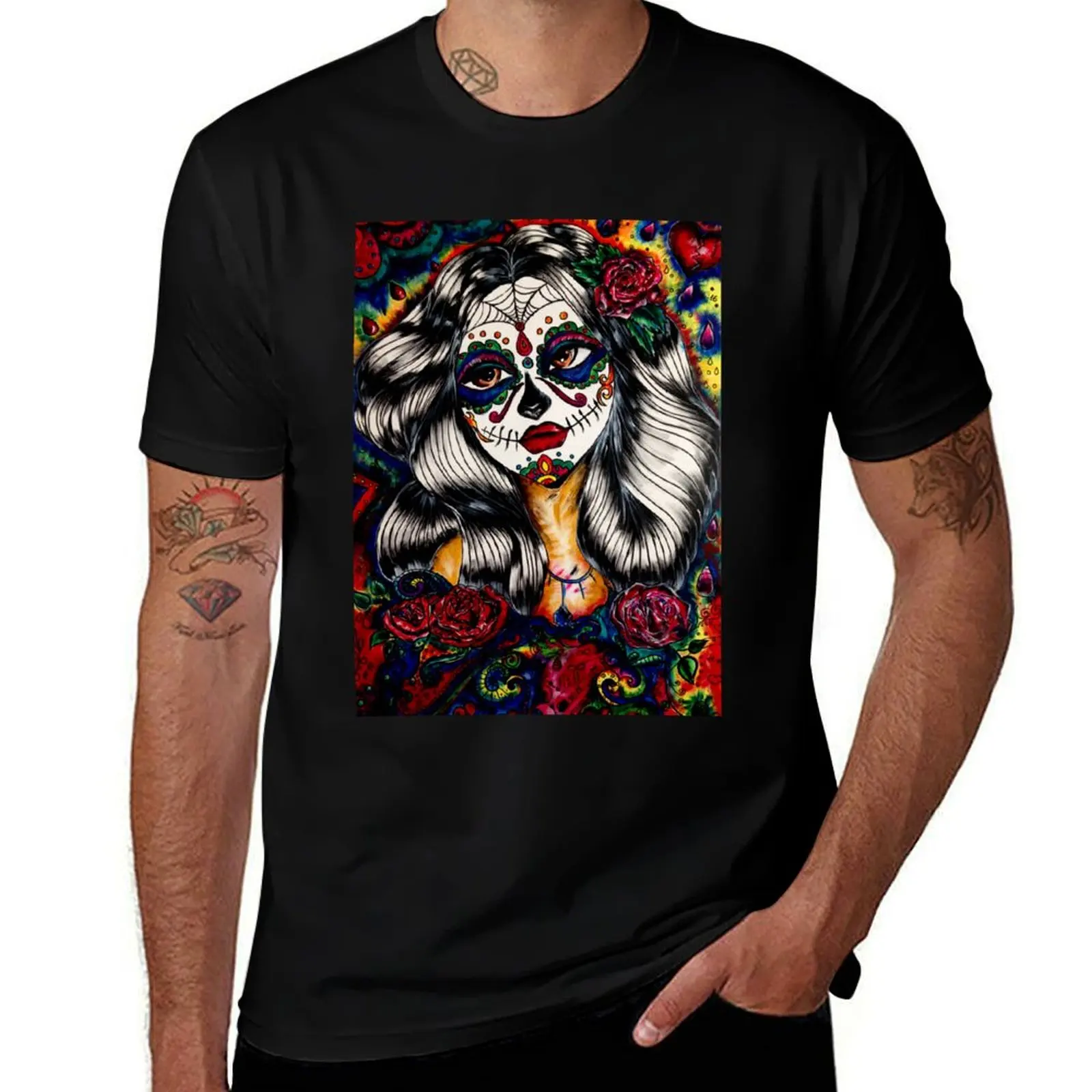 

La Muerta T-Shirt t shirt for man 100 percent cotton man t shirts graphic anime t shirts for man T-shirt