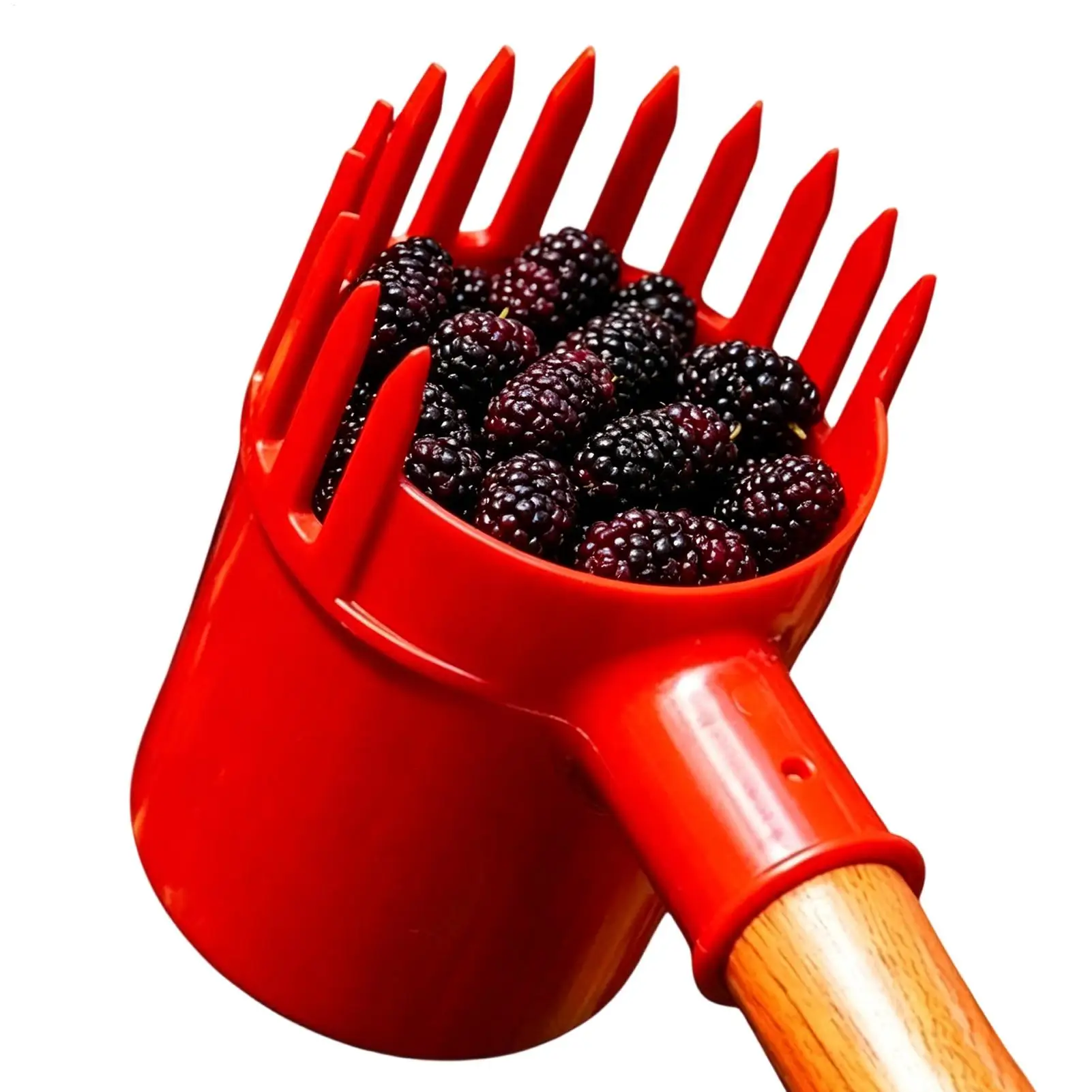 Berry Picking Tool Large Scoop for Blueberry Strawberry Scratch-Free Fruit Harvester with Soft Teeth Garden Orchard Picker