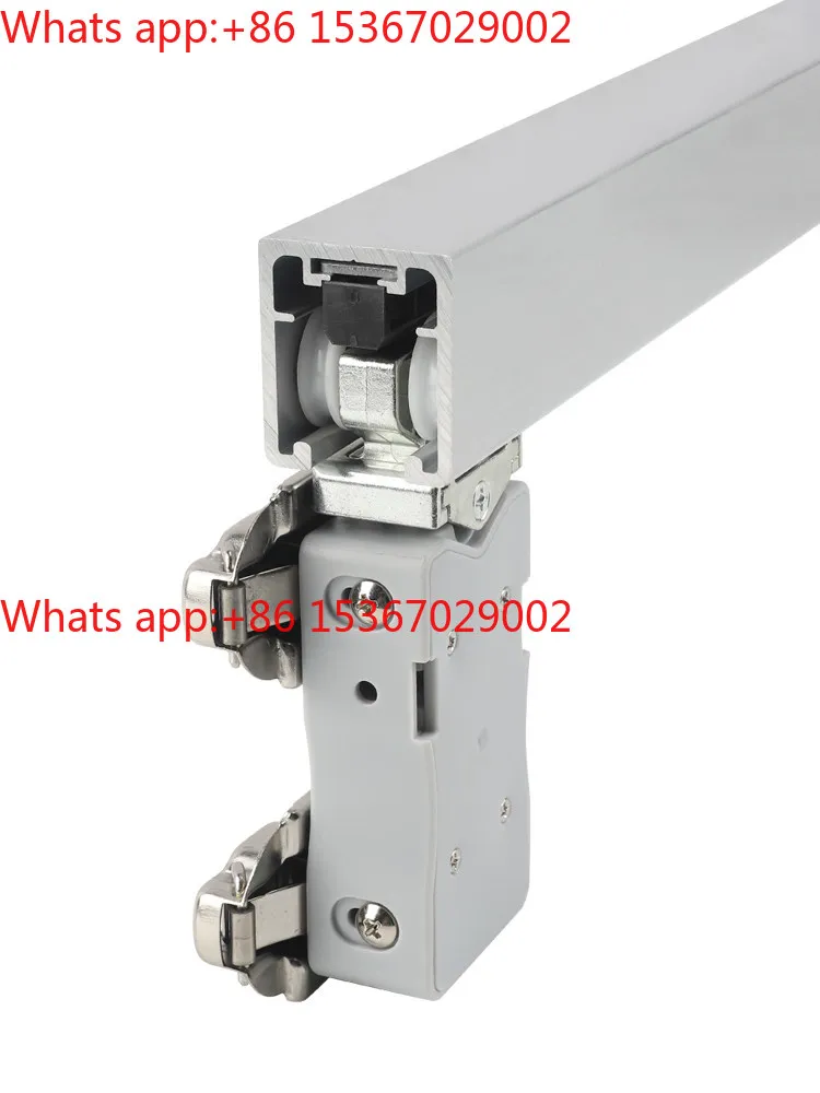 

Открытый металлический шкаф без нижней направляющей планки, раздвижная дверь для гардеробной, роликовый механизм.