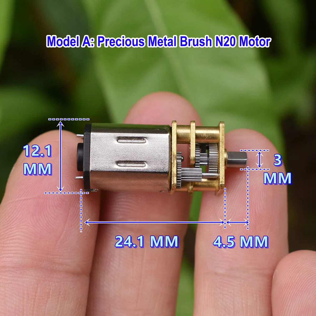 Micro N20 Full Metal Gearbox Reducer Motor DC 3V 5V 9V 376RPM Slow Speed Large Torque for RC Car Boat Model