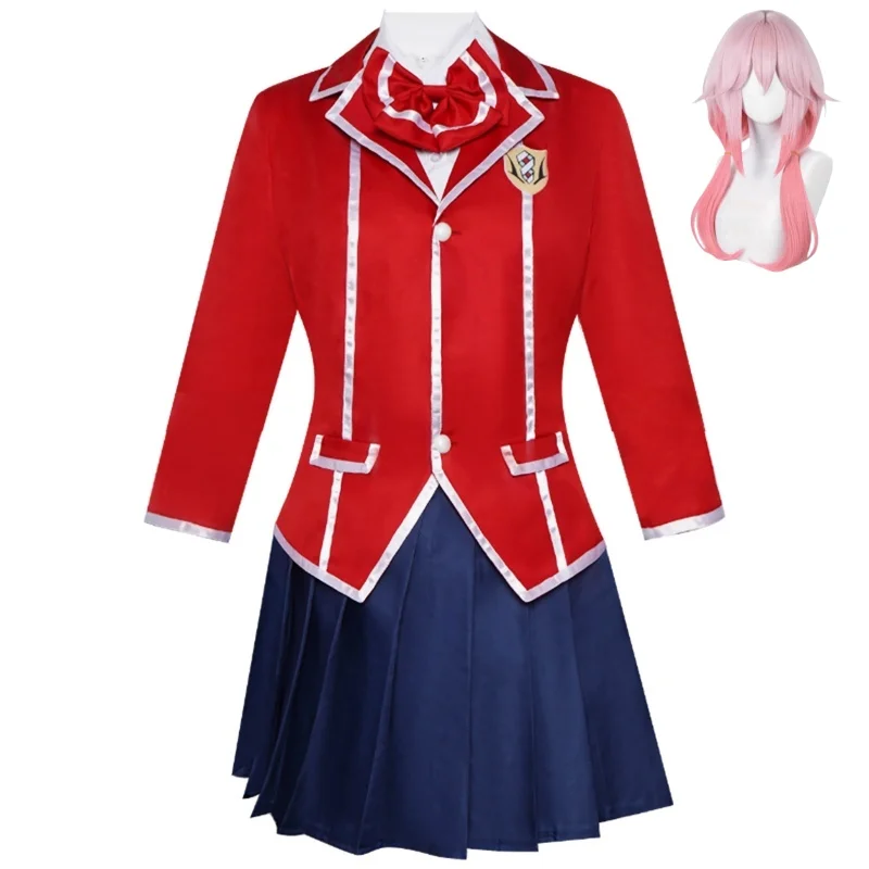 Anime Yuzuriha Inori Cosplay Costume Women's High School Uniform JK Full Set Lolita Suit Halloween Party Outfits