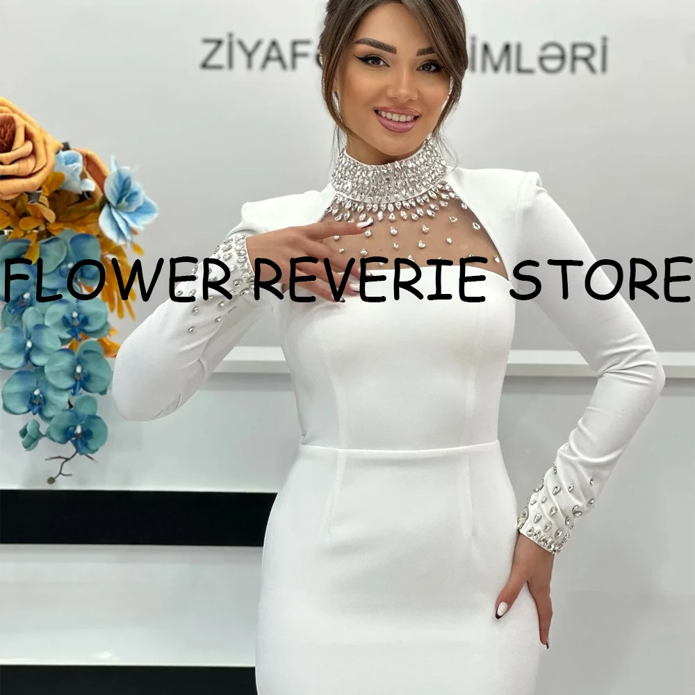 Customized Exquisite High quality Classic Fashion Jersey Tassel Beading Sheath High Collar Long Dresses Prom Dresses Retro