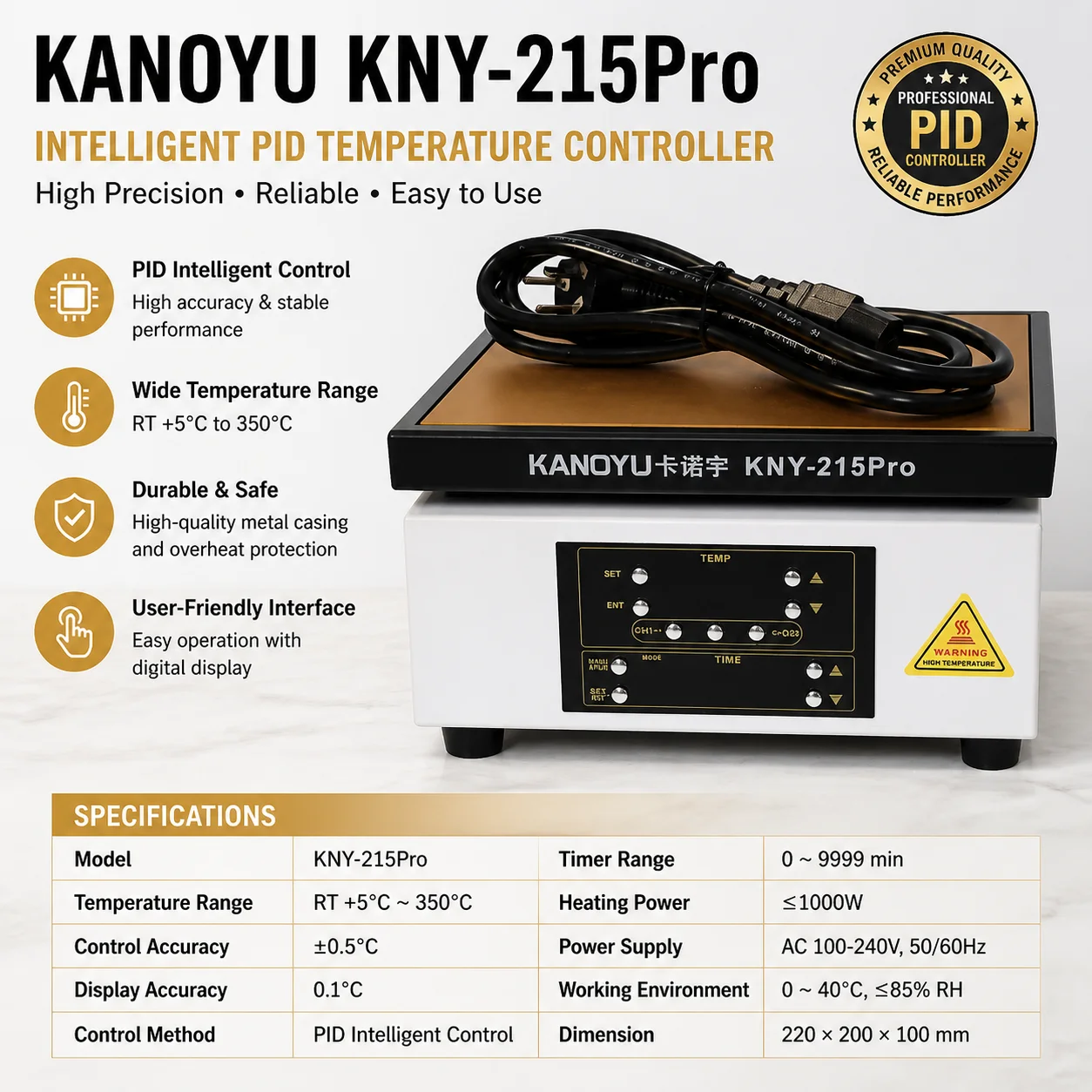 Intelligent constant-temperature PCB soldering timed preheating platform heating table
