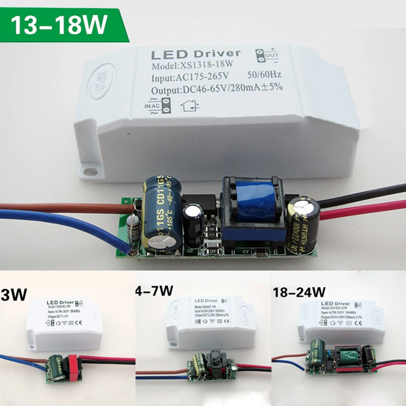 LED Driver Lighting Transformer AC90~265V 3~24W  Driver Power Supply Adapter Transformer Power Supply Adapter For  Lights