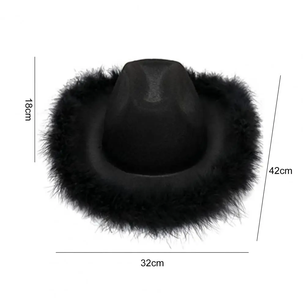 

Good Women Cap Wear Resistant Long Lasting Party Hat Colorful Halloween Xmas Party Cowboy Hat