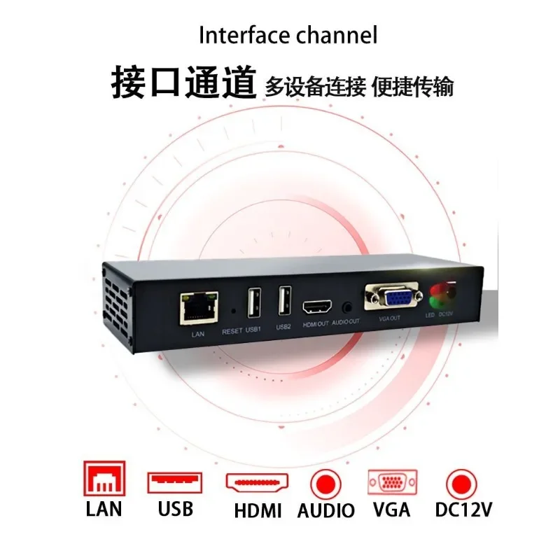 USB disk playback high definition network video decoder USB to hdmi vga unmanned live broadcast monitoring push streaming