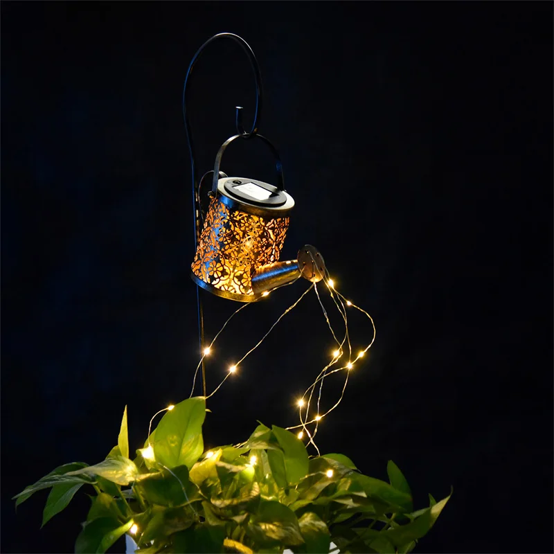 Solar Waterproof Outdoor Lights Watering Can LED Lights Halloween Decoration Lights Garden Atmosphere Lights