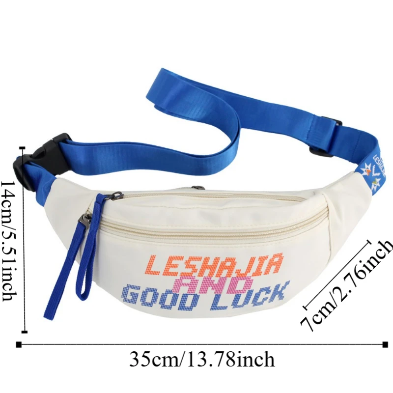 Fashion Large Capacity Sports Chest Bag Color Contrast Waterproof Man's Fanny Pack Phone Pouch Nylon Male Waist Bag Boys
