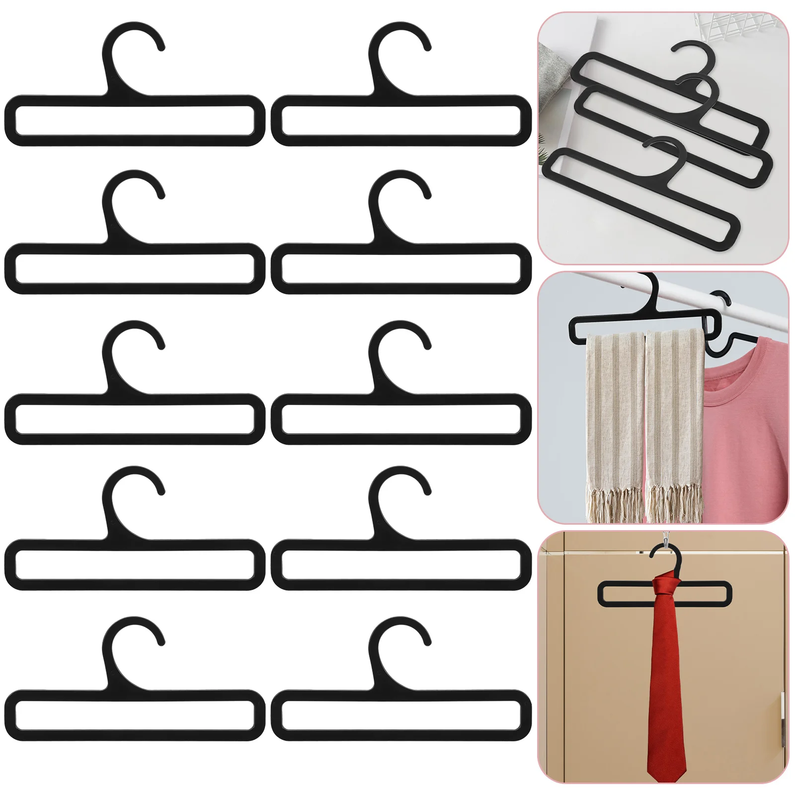 

10 Pcs Scarf Rack Picture Hangers Kit Tie Organizer for Clothes Closet
