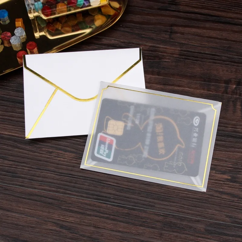 Mini sobre de papel Vintage para tarjeta de membresía, sobres pequeños de ácido sulfúrico, embalaje de regalo, 50 piezas, 10x7,5 cm