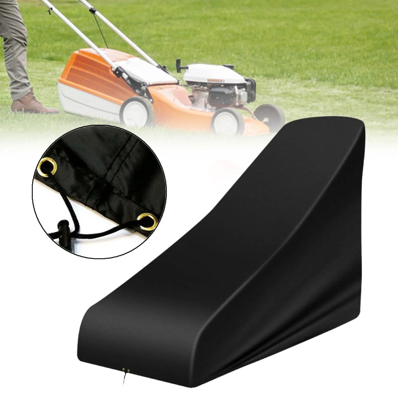 Lawn Mower Cover Push Mower Dustproof Weather protected Covering with Drawstring Premium Oxford Cloth Protective Protection