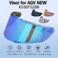 Visera para AGV nuevo K3 DOT E2206, lente para casco de motocicleta, protector de parabrisas de cristal, visor, pantalla de gafas, accesorios de Mica antivaho
