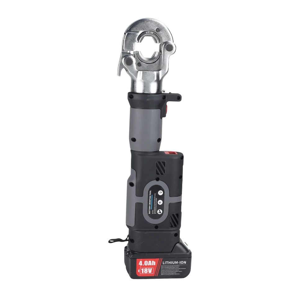 MEZ-300 Battery-Powered Hydraulic Crimping Tool - Straight Handle Cable Crimper