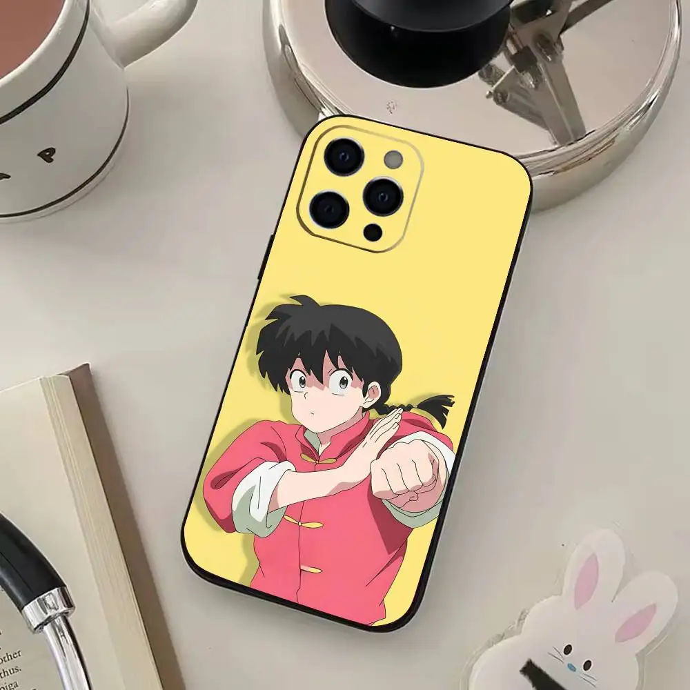 COOL R-Ran-ma 1 2 telefoonhoesje voor iPhone 17,16,15,14,13,12,11 Plus, Pro Max, XS, zachte zwarte hoes