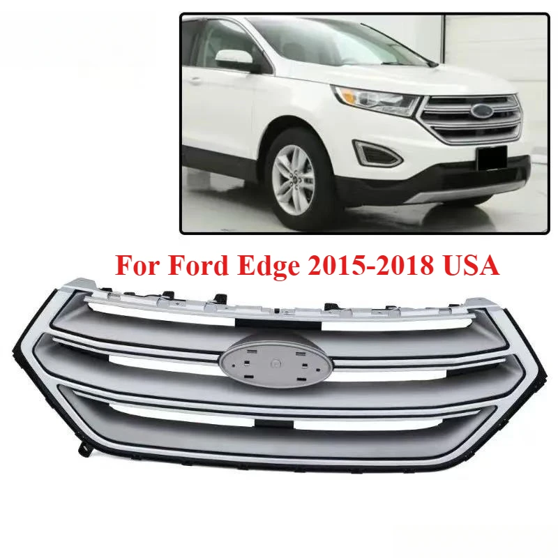 

Car Front Grill Without Front View Camera OEM FT4Z8200AA Chrome Car Grills for Ford Edge 2015 2016 2017 2018