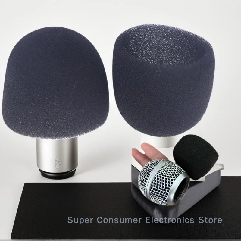 Foam Studio Windscreen Microphone Cover Protection Cap for Shure SM58 SLX24 PGX24 PG58 BETA58A, Available in 2/10Pcs view 4