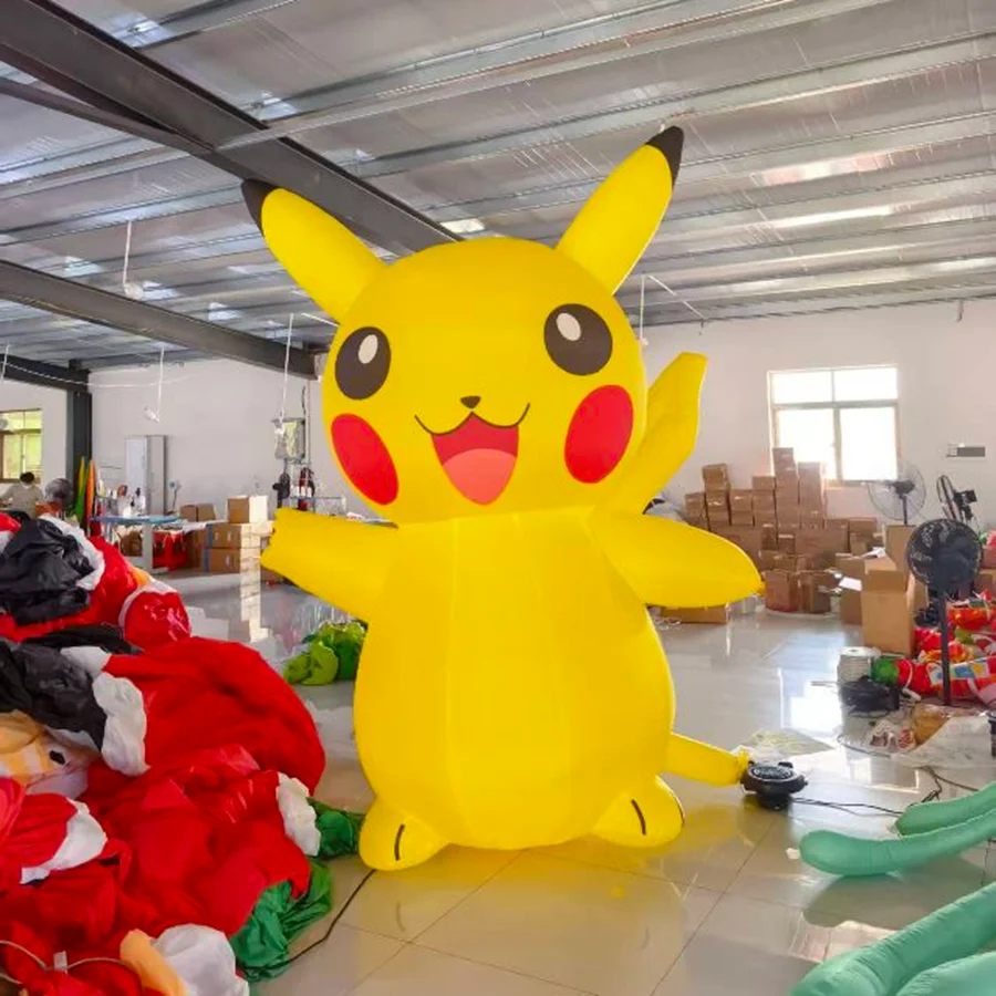 

Надувная фигура Пикачу: Гигантский мультяшный персонаж для наружной рекламы, декораций мероприятий, талисман для торговых центров, парков развлечений, фотозон