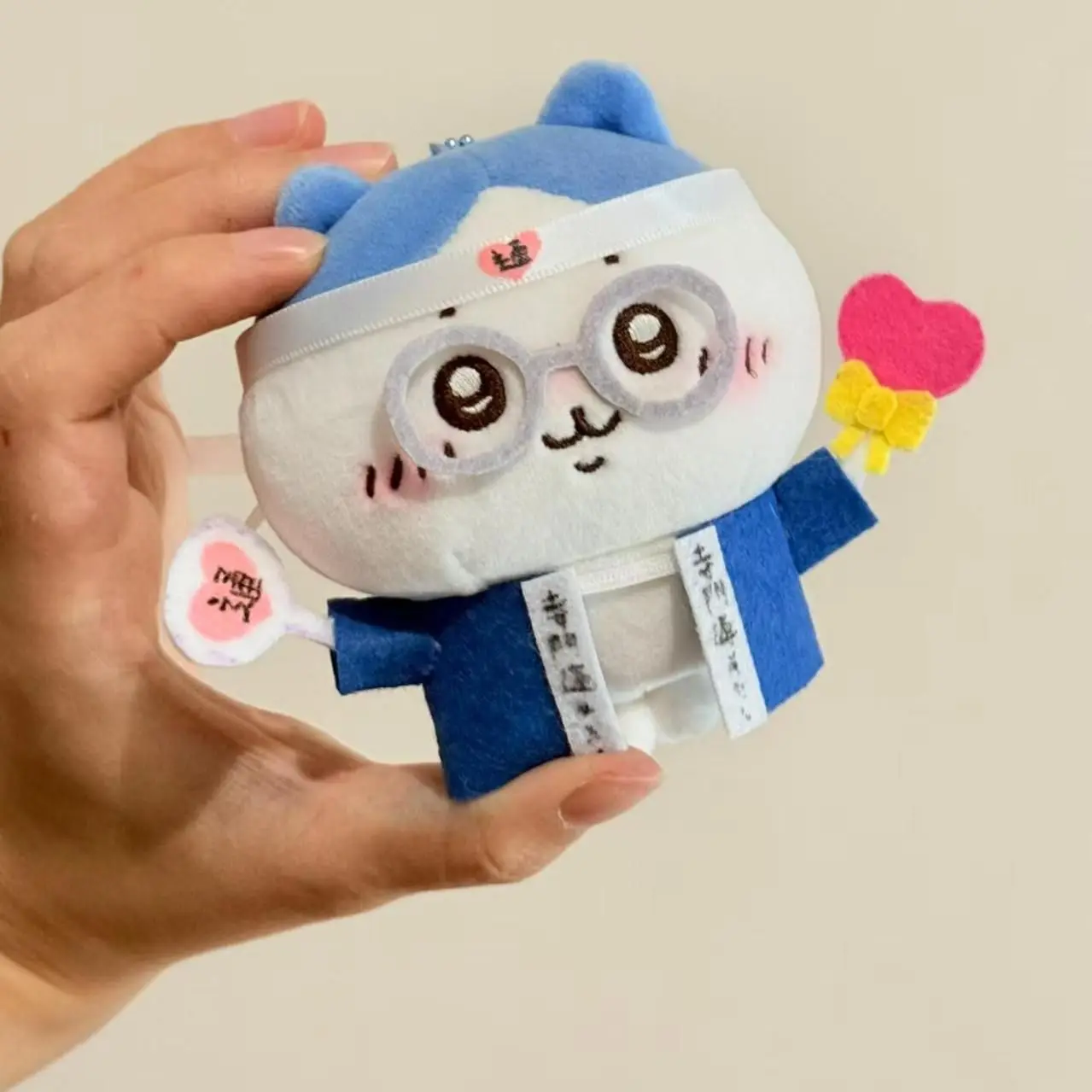 Kawaii Hachiware Hachiware Usagi لطيف هدية دمية على ظهره مفتاح قلادة