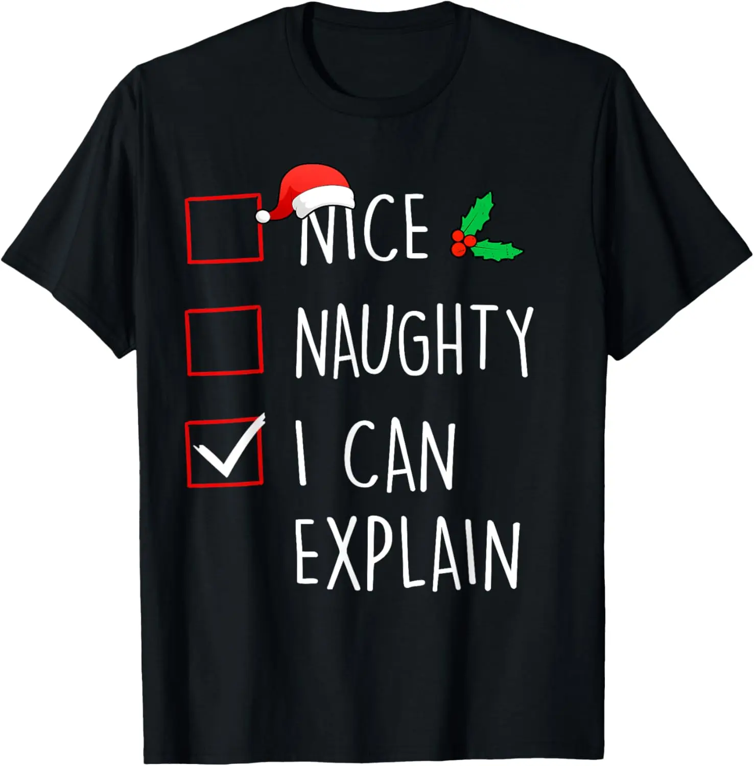 

Nice Naughty I Can Explain Christmas Family Matching T-Shirt