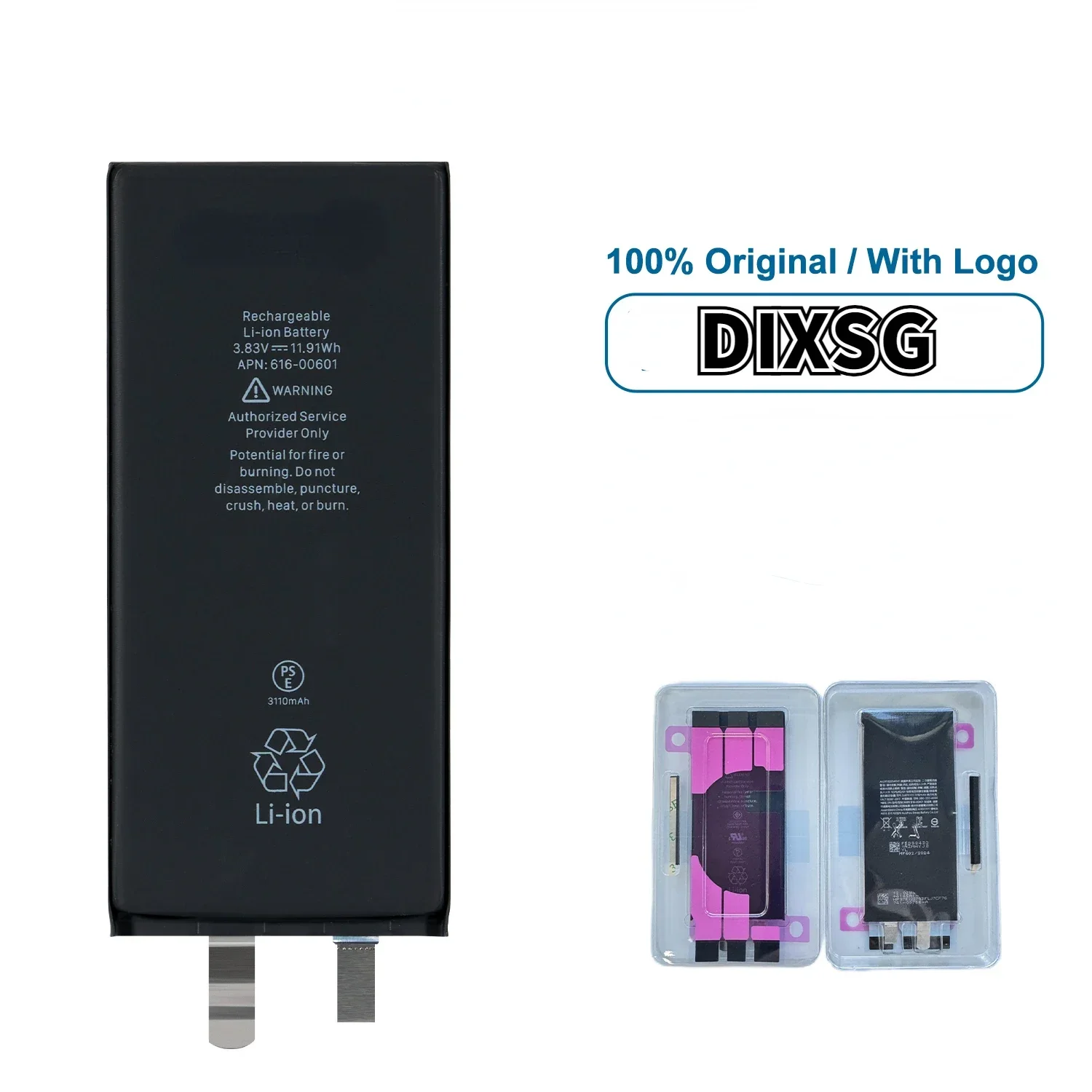 

DIXSG 2 шт. оригинальный аккумулятор для iphone SE2020 XR XS 11 12 13 14 15 Pro Max без гибкого ремонта аккумулятор для аккумулятора Apple