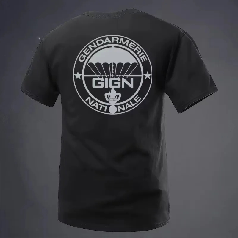 2026 Tactical New Family Matching Oversized Unisex T Shirt Circular Parachute Star Back Graphic Tee Casual Streetwear Cotton Top