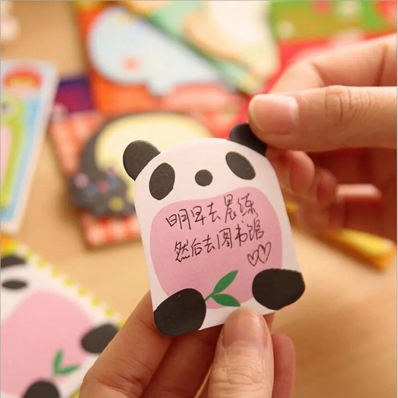 1PC Creative N-time Cute Cartoon Animal Notebook, Portable and Tearable Student Gift Sticky Note
