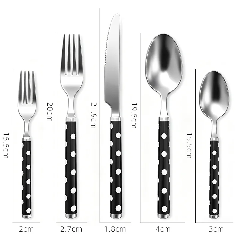 Stainless Steel Western Dining Set Bloggers Style Japanese High End Home Use 4 Piece Cutlery Set for Adults Commercial Use